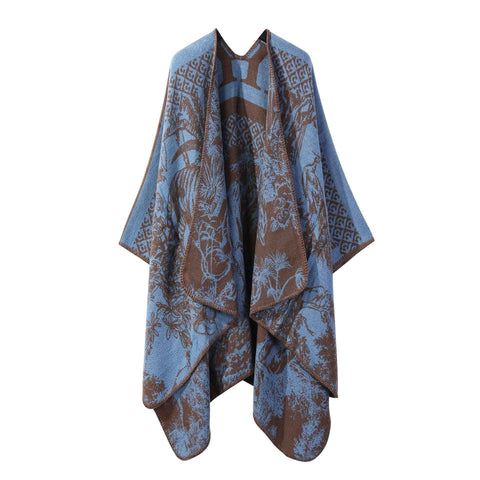 Fashion Collection Breathable Faux Cashmere Wrap, Stylish Sky Blue For All Outfits