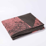 Stylish Knitted Outer Shawl, Playful Forest Deer Motif, Bright Rust Orange Red In Australia - Darrahopens