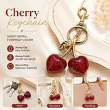Dainty Fresh Cherry Keychain Bag Charm, Heart Cherry brings constant sweet little moments wherever you go In Australia - Darrahopens