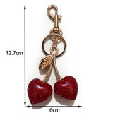 Dainty Fresh Cherry Keychain Bag Charm, Heart Cherry brings constant sweet little moments wherever you go In Australia - Darrahopens