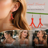 Warm Forest Dangle Earrings, Bright Red Antler Detail, Complete Pair In Australia - Darrahopens