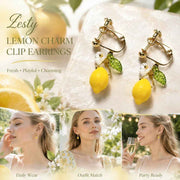 Comfort Clip On Earrings, Clear Lemon Single Flower Leaf, No Piercing Required, Pair In Australia - Darrahopens