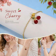Sweet Heart Link Bracelet, Clear Mini Cherry Charm To Light Up Your Look In Australia - Darrahopens