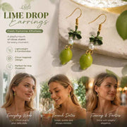 Mild Clover Hook Earrings, Single Pearl Matched With Green Lemon Detail, Pair Set In Australia - Darrahopens