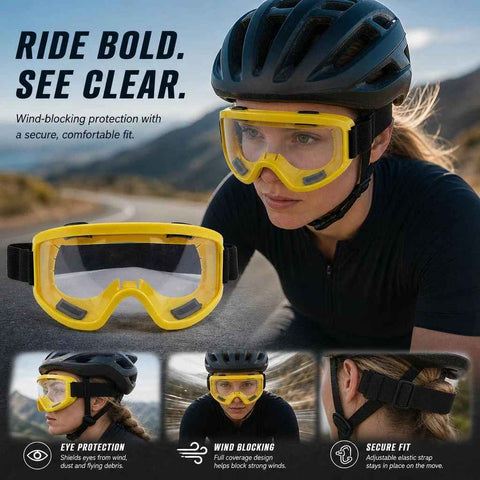 Sweet Surprise Outdoor Protective Glasses, Yellow Frame Clear Lens In Australia - Darrahopens