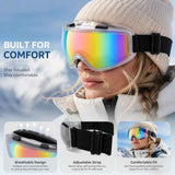 Memorable Iridescent Ski & Cycling Goggles, Full Wind Protection