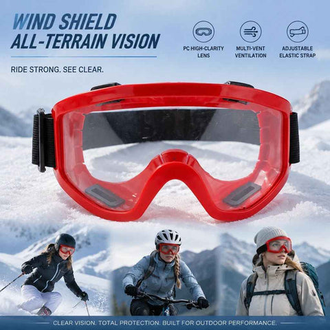 Perfect Surprise Fog-Free Outdoor Goggles, Red Frame Clear Anti-Fog In Australia - Darrahopens