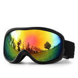 Thoughtful Holiday Gift Double-Layer Anti-Fog Ski Goggles, Breathable HD Lenses Cut Harsh Reflections, Black Frame Red Imitation Lens In Australia - Darrahopens