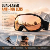 Sweet Daily Surprise Professional Ski Eyewear, Dual Anti-Fog Structure Blocks Wind & Strong Reflected Light, Black Frame Orange Lens In Australia - Darrahopens