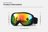 Sweet Daily Surprise Professional Ski Eyewear, Dual Anti-Fog Structure Blocks Wind & Strong Reflected Light, Black Frame Orange Lens