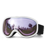 Ideal Practical Ski Gear Gift, Ventilated Anti-Reflection Ski Goggles For All-Day Outdoor Use, White Frame Purple Lens In Australia - Darrahopens