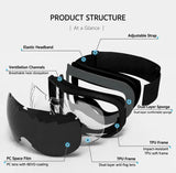 Premium Keepsake Gift Ski Goggles, Full Anti-Reflective Coating & Smooth Air Circulation, White Frame Mercury Lens In Australia - Darrahopens