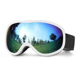 Unforgettable Snow Trip Gift, HD Anti-Glare Double-Layer Ski Eyewear With Comfort Air Flow, White Frame Ice Blue Lens In Australia - Darrahopens