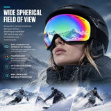 Practical Mountaineering Ski Goggles, Black Frame, Mercury Lens + Striped Black White Strap In Australia - Darrahopens