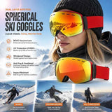 Lovely Holiday UV400 Ski Gift, Red Frame, Red Lens + Matching Red Strap In Australia - Darrahopens