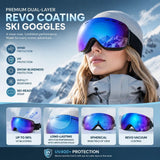 Lovely Holiday UV400 Ski Gift, Red Frame, Red Lens + Matching Red Strap