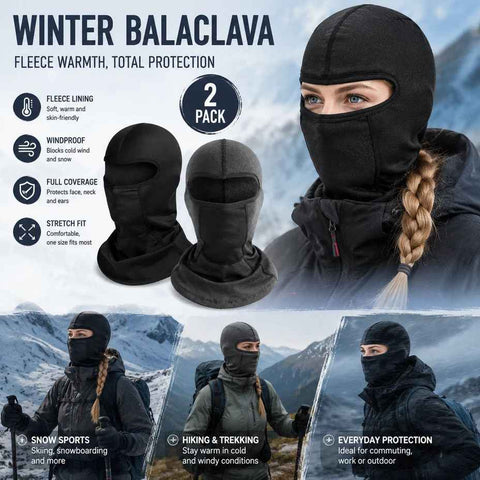 Coldproof Neck Cover, Grey & Black Long Style, One Size, 2 Pcs In Australia - Darrahopens