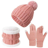 Sweet Ski Outing Gift Thick Warm Knit Hat 3 Pack Pink, Great Camping & Snowfield Daily Matching Accessory In Australia - Darrahopens
