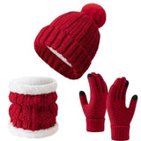 Heartfelt Snow Trip Companion Thick Knitted Hat 3 Pack Bright Red, Multi-Scene Ski Outdoor Matching Wear In Australia - Darrahopens