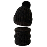 Handy Ski Holiday Gift Fleece Lined Thick Knit Hat 2 Pack Black, Thermal Snow Outdoor Matching Accessory In Australia - Darrahopens