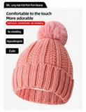 Handy Ski Holiday Gift Fleece Lined Thick Knit Hat 2 Pack Black, Thermal Snow Outdoor Matching Accessory