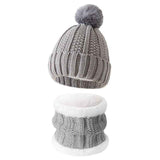 Versatile Snow Gear Gift Plush Lined Knit Hat 2 Pack Light Grey, Daily & Ski Travel Matching Outfit In Australia - Darrahopens