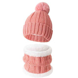 Cute Cold Ski Surprise Insulated Thick Knit Hat 2 Set Pink, Cosy Accessory For Ski Resort Camping In Australia - Darrahopens
