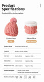 Durable Mountain Ski Gift Thick Knitted Hat 2 Set Navy, Warm Thermal Gear For Winter Ski Trips