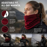 Lovely Outdoor Sport Surprise Soft Fleece Drawstring Neck Warmer, Burgundy, Ski Riding Accessory In Australia - Darrahopens