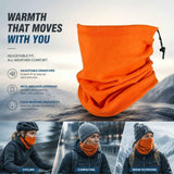 Sweet Cycling & Ski Gift Soft Fleece Drawstring Neck Warmer, Orange, Wind Resistant Neck Cover In Australia - Darrahopens