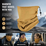 Reliable Cold Weather Gift Soft Fleece Drawstring Neck Warmer, Khaki, Universal Outdoor Matching