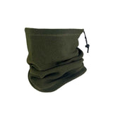 Value Ski Trip Pack Fleece Drawstring Neck Gaiters 2 Pcs, Army Green, Thermal Windproof Neck Warmer
