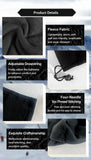 Versatile Winter Sport Set Polar Fleece Drawstring Neck Tubes 2 Pcs, Royal Blue, Daily Snow Outfit