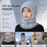 Budget-Friendly Integrated Knitted Hat Grey One Size, Wind Shield Construction For Ski Sessions & Daily Wear In Australia - Darrahopens