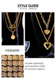 Chic Retro Two Layer Stackable Necklace, Understated Premium Gold Dipped Stainless Steel Pendant In Australia - Darrahopens