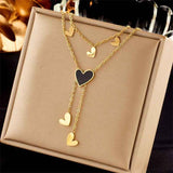 Premium Retro Layered Double Chain, Elegant Minimal Luxury Gold Dipped Stainless Steel Party Jewellery In Australia - Darrahopens