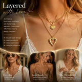Antique Style Retro Layered Necklace, Light Luxury Gold Coated Stainless Steel All-Match Jewellery In Australia - Darrahopens