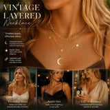 Modern Vintage Dual Layer Stack Chain, Exclusive Dainty Gold Plated Stainless Steel Date Night Jewellery In Australia - Darrahopens