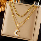 Modern Vintage Dual Layer Stack Chain, Exclusive Dainty Gold Plated Stainless Steel Date Night Jewellery In Australia - Darrahopens