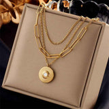 Soft Chic Vintage Two Layer Stack Chain, Elegant Understated Gold Plated Stainless Steel Gift Jewellery In Australia - Darrahopens