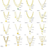 Glam Vintage Double Tier Layer Necklace, Unique Minimal Gold Plated Stainless Steel Occasion Jewellery In Australia - Darrahopens