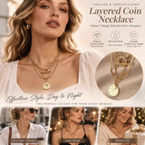 Petite Vintage Two-Tier Stack Necklace, Soft Minimal Gold Plated Stainless Steel Multi-Scenario Neckwear In Australia - Darrahopens