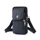 Sleek Leather Belt Phone Pouch, Business Casual Crossbody Shoulder Bag For Dads, Black In Australia - Darrahopens