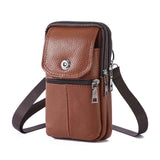Timeless Leather Belt Mount Phone Holder, Daily Work Crossbody Carry Bag For Fathers, Light Tan In Australia - Darrahopens