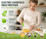 Compact Handheld Electric Egg Beater, Stainless Steel Mixer For Kitchen, Coffee & Milk Tea Drinks, Green In Australia - Darrahopens