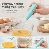Portable Mini Electric Whisk, Stainless Steel Stirrer For Home Baking & Beverage Mixing, Blue In Australia - Darrahopens