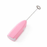 Lightweight Household Electric Egg Mixer, Multi-Purpose Stainless Steel Blender For Milk Tea, Pink