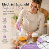 Practical Handheld Mini Electric Whisk, Stainless Steel Stirring Tool For Kitchen & Drinks, White In Australia - Darrahopens