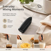 Durable Home Electric Egg Beater, All-Round Stainless Steel Mixer For Coffee Milk Tea Making, Black In Australia - Darrahopens