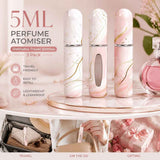 Premium Marble Print 5ml Refillable Perfume Atomiser, Bottom Filling Travel Sized Scent Bottles 3 Pack, Plain White In Australia - Darrahopens